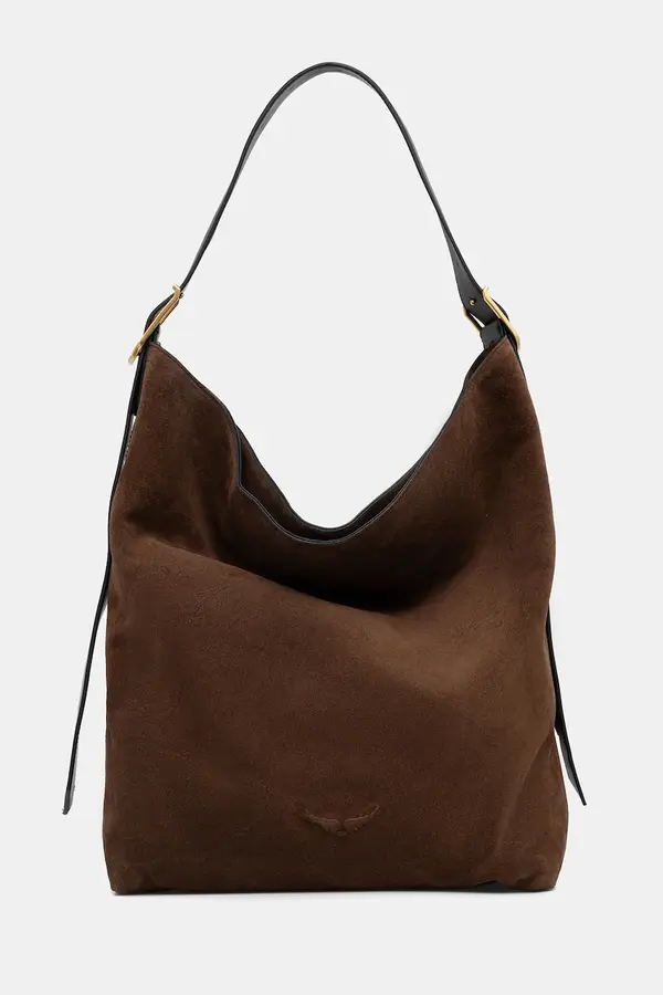 Zadig&Voltaire Torba od brušene kože ZADIG&VOLTAIRE  JANE HOBO XL SUEDE
