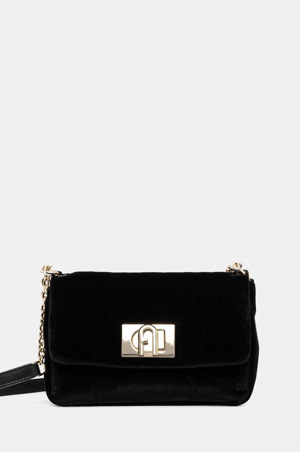 Furla Torba od velura Furla boja: crna, BAFKACO.BX3356.O6000