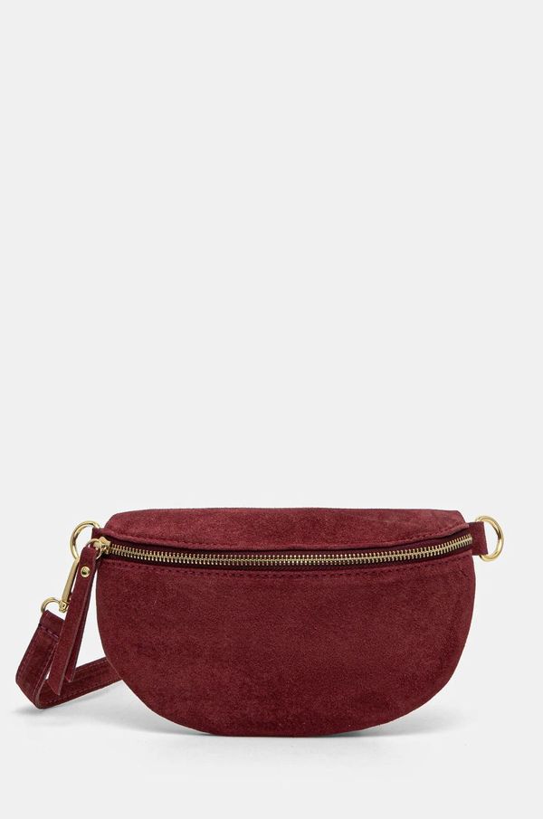 Answear Lab Torba oko struka od antilop kože Answear Lab boja: crvena