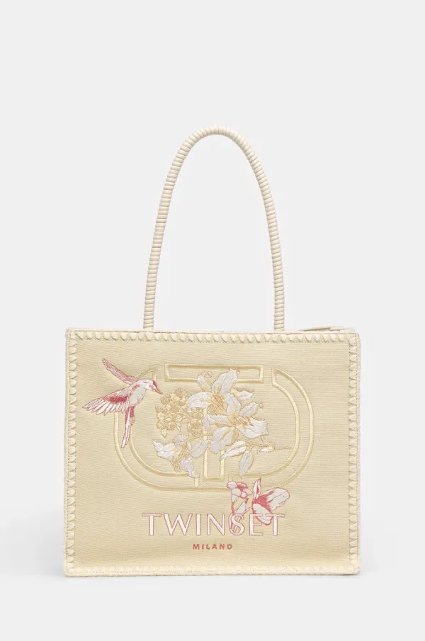 Twinset Torba Twinset boja: bež, 251TB7412