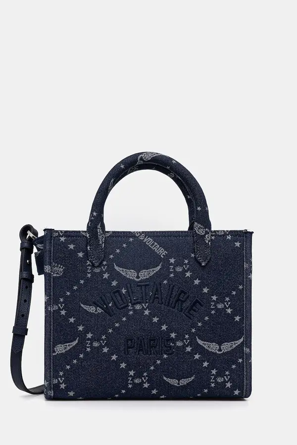 Zadig&Voltaire Torba ZADIG&VOLTAIRE  ANGEL TOTE XS DENIM MONOGRAM