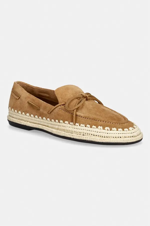 Tory Burch Tory Burch espadrile za žene od brušene kože The Raffia Boaty