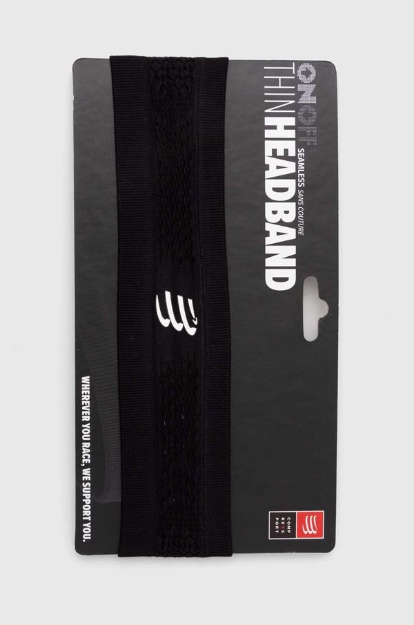 Compressport Traka za glavu Compressport Thin Headband On/Off boja: crna, XBNU3919