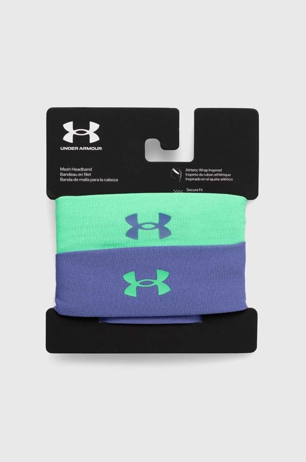 Under Armour Trake za glavu Under Armour Mesh 2-pack boja: zelena