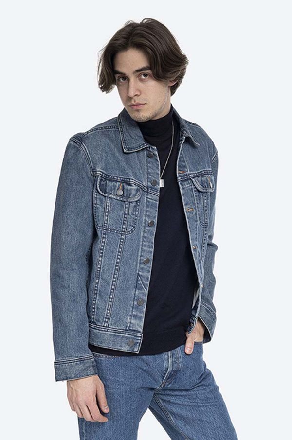 A.P.C. Traper jakna A.P.C. Veste Jean Us za muškarce, boja: tamno plava, za prijelazno razdoblje, COZZK.H02223-INDIGO