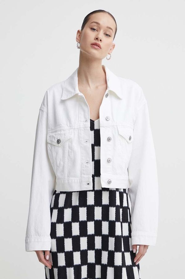 Abercrombie & Fitch Traper jakna Abercrombie & Fitch za žene, boja: bež, za prijelazno razdoblje, oversize