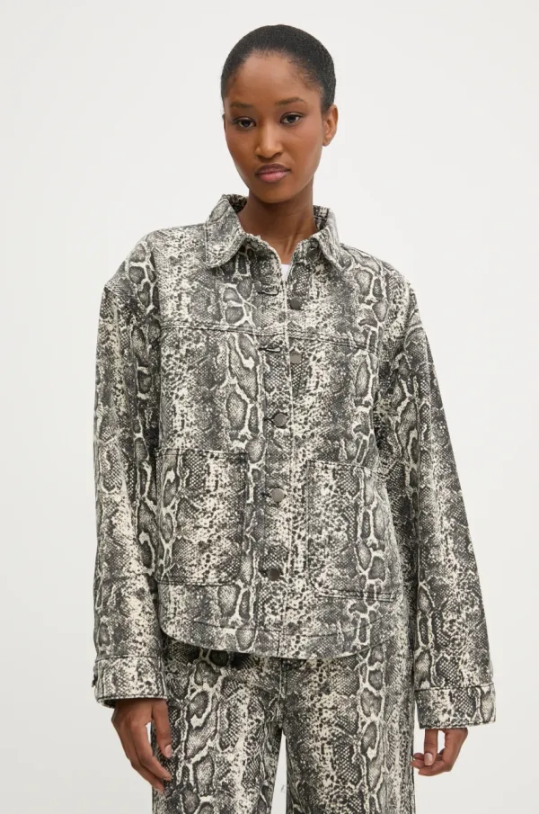 Answear Lab Traper jakna Answear Lab za žene, boja: bež, za prijelazno razdoblje, oversize