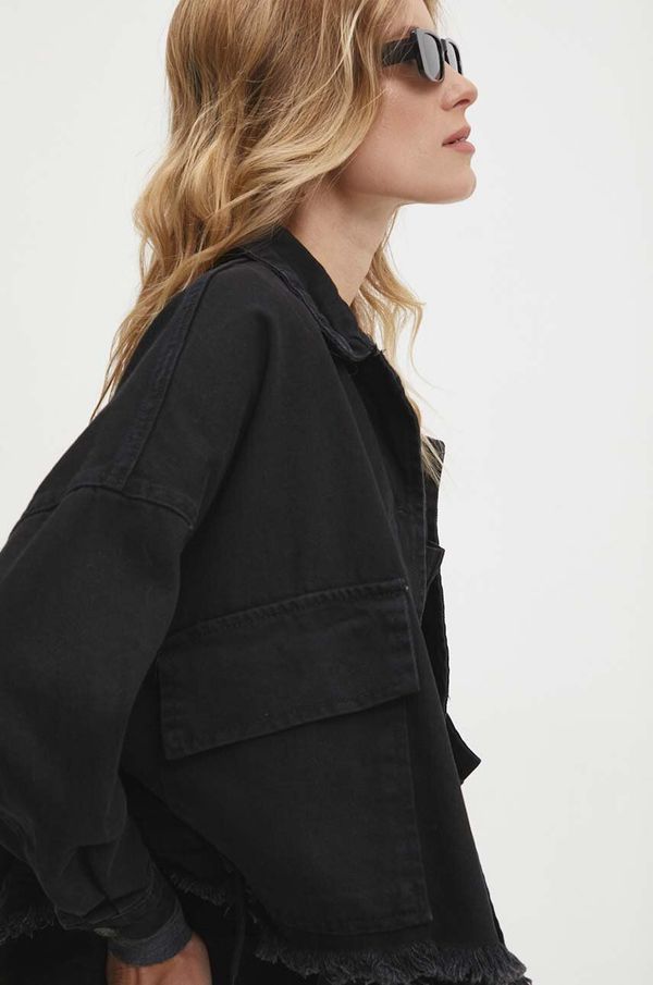 Answear Lab Traper jakna Answear Lab za žene, boja: crna, za prijelazno razdoblje