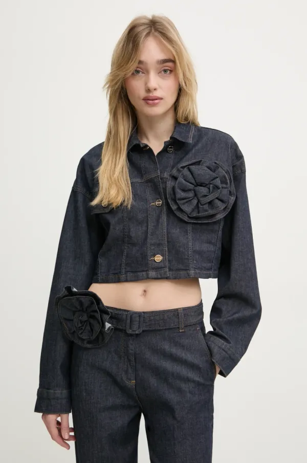 Blugirl Blumarine Traper jakna Blugirl Blumarine za žene, boja: tamno plava, za prijelazno razdoblje, oversize, RA5132.D4992