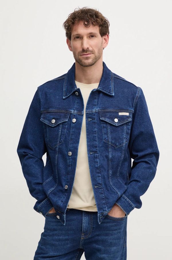Calvin Klein Jeans Traper jakna Calvin Klein Jeans za muškarce, boja: tamno plava, za prijelazno razdoblje, J30J326553