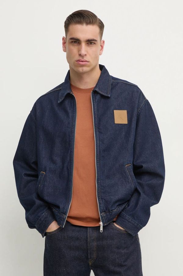 Calvin Klein Jeans Traper jakna Calvin Klein Jeans za muškarce, boja: tamno plava, za prijelazno razdoblje, oversize, J30J327087