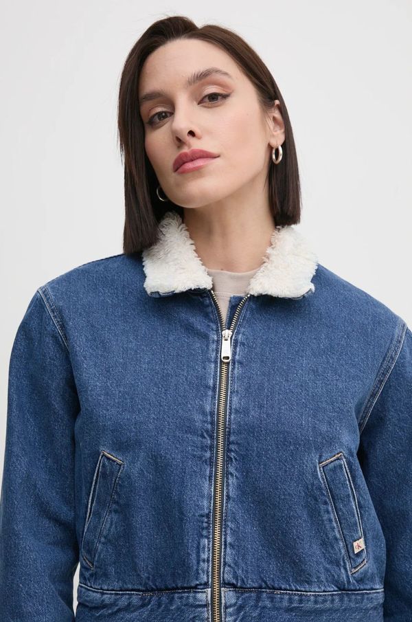 Calvin Klein Jeans Traper jakna Calvin Klein Jeans za žene, boja: tamno plava, za prijelazno razdoblje, J20J224906