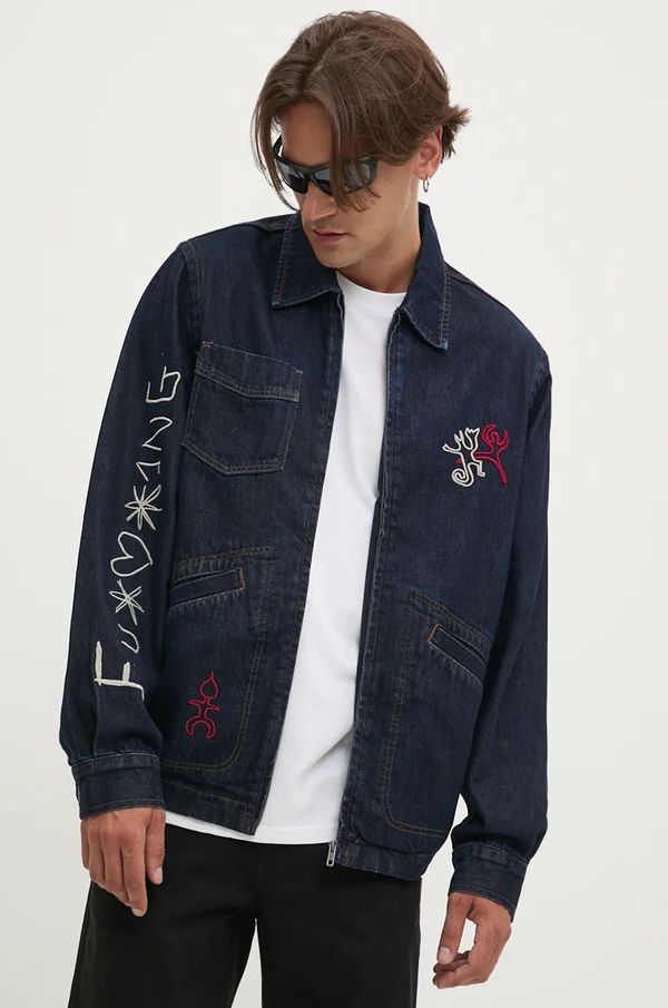 Desigual Traper jakna Desigual AARON za muškarce, boja: tamno plava, za prijelazno razdoblje, 24WMED01