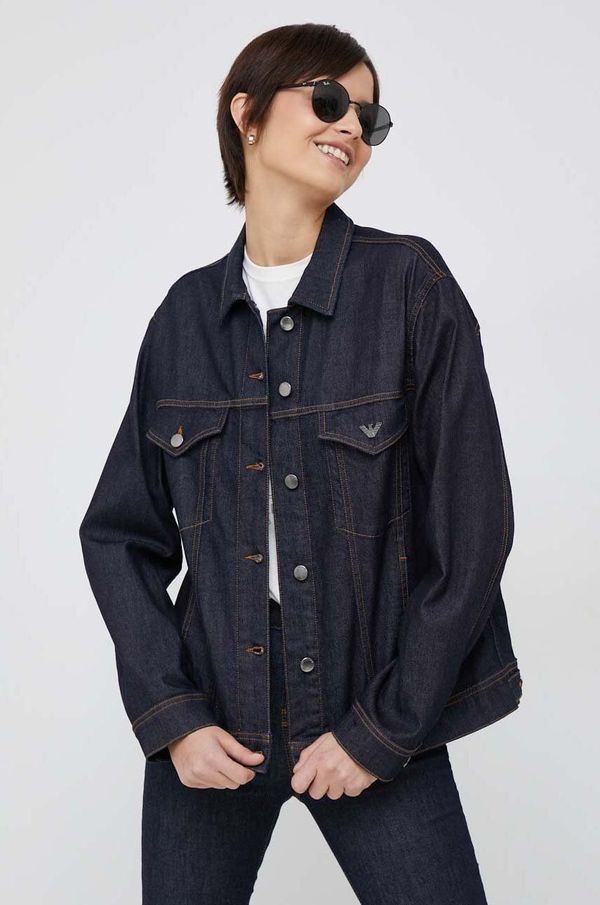 Emporio Armani Traper jakna Emporio Armani za žene, boja: tamno plava, za prijelazno razdoblje