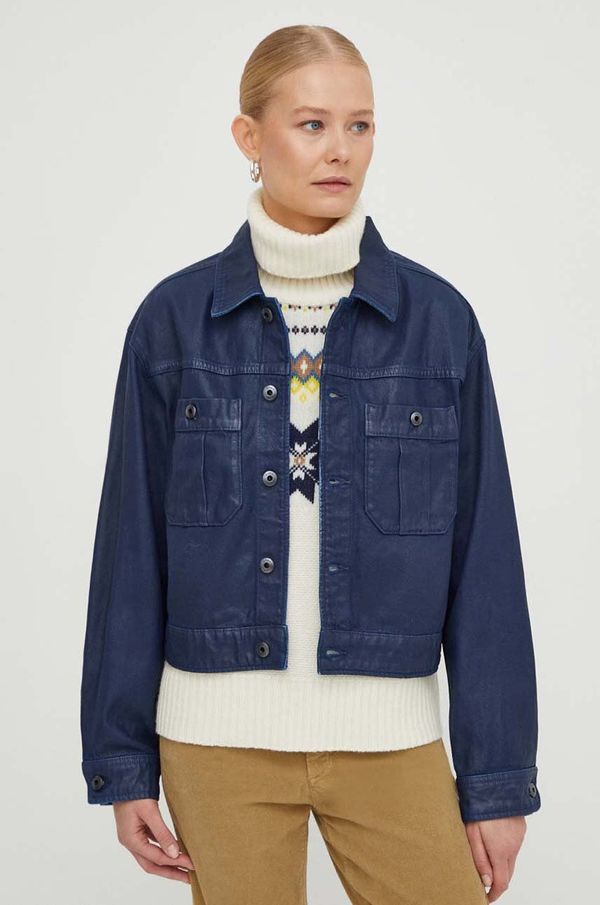 G-Star Raw Traper jakna G-Star Raw za žene, boja: tamno plava, za prijelazno razdoblje, oversize