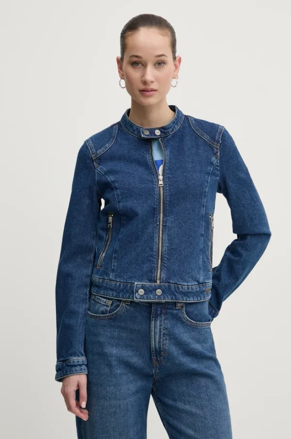 HUGO Traper jakna HUGO za žene, boja: tamno plava, za prijelazno razdoblje, 50530329