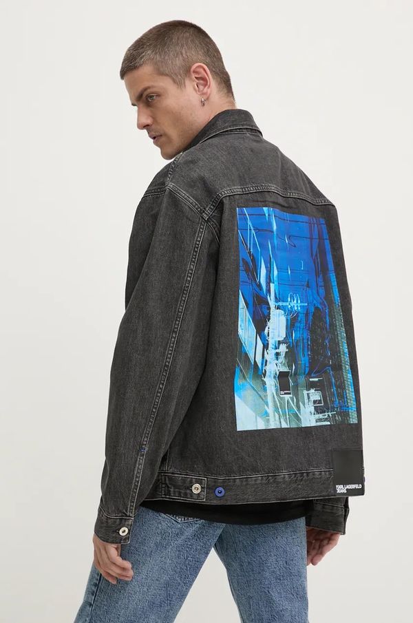 Karl Lagerfeld Jeans Traper jakna Karl Lagerfeld Jeans za muškarce, boja: siva, za prijelazno razdoblje, 246D1401