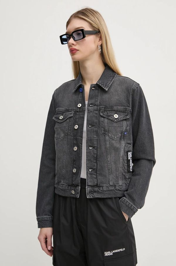 Karl Lagerfeld Jeans Traper jakna Karl Lagerfeld Jeans za žene, boja: siva, za prijelazno razdoblje, A1W14012