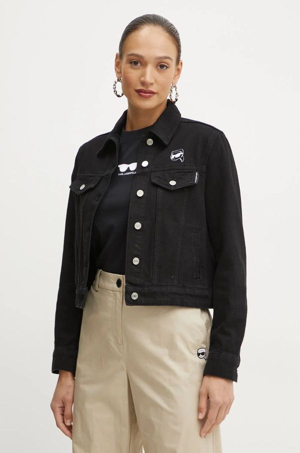 Karl Lagerfeld Traper jakna Karl Lagerfeld za žene, boja: crna, za prijelazno razdoblje, A1W14047