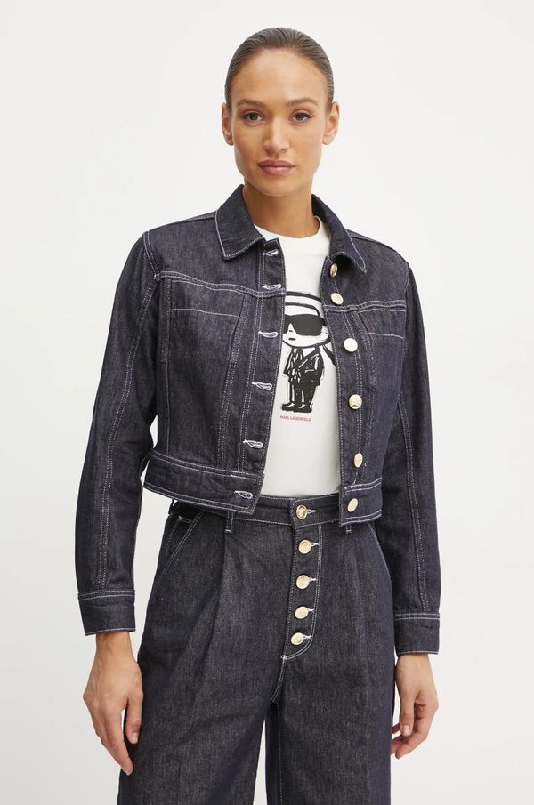 Karl Lagerfeld Traper jakna Karl Lagerfeld za žene, boja: tamno plava, za prijelazno razdoblje, A1W14048