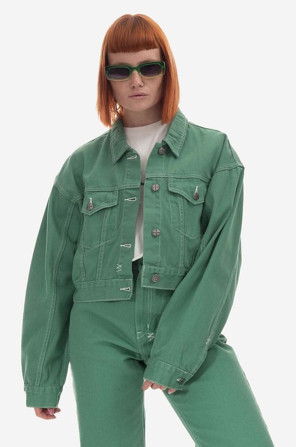 KSUBI Traper jakna KSUBI Cropped za žene, boja: zelena, za prijelazno razdoblje, oversize, WPS23JK004-green