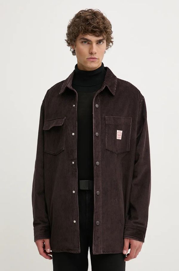 Levi's Traper jakna Levi's za muškarce, boja: smeđa, za prijelazno razdoblje, oversize, A8582