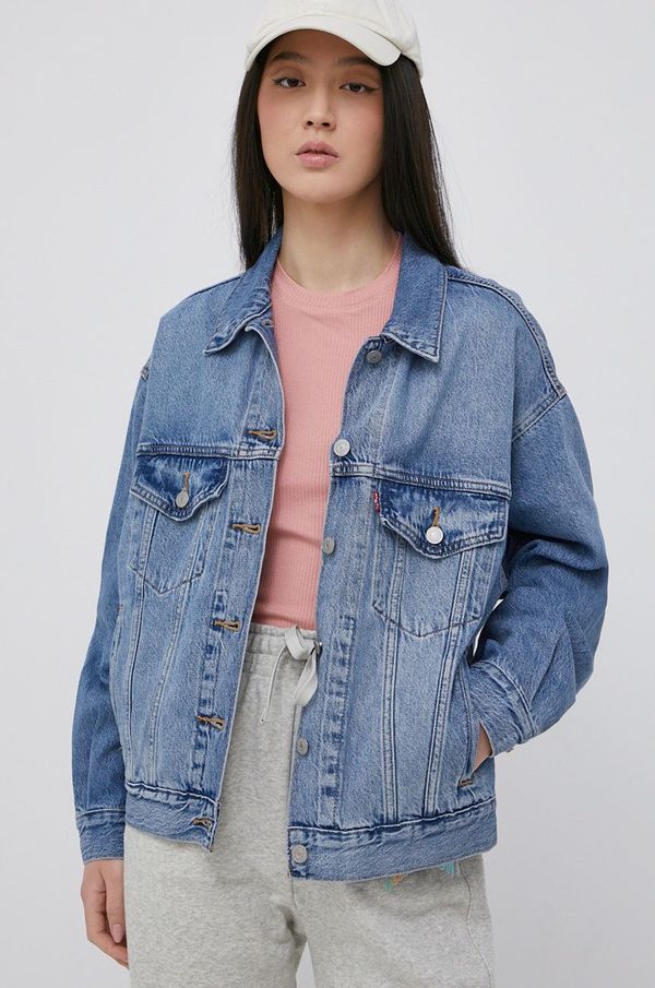 Levi's Traper jakna Levi's za žene, za prijelazno razdoblje, oversize, A1743.0004-MedIndigoW