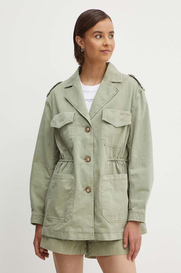 Pepe Jeans Traper jakna Pepe Jeans ANNIE za žene, boja: zelena, za prijelazno razdoblje, PL402425