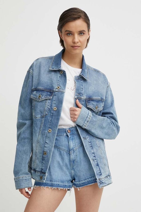 Pepe Jeans Traper jakna Pepe Jeans BOYFRIEND JACKET za žene, za prijelazno razdoblje, oversize, PL402390RH8