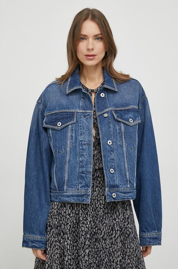 Pepe Jeans Traper jakna Pepe Jeans za žene, boja: tamno plava, za prijelazno razdoblje, oversize