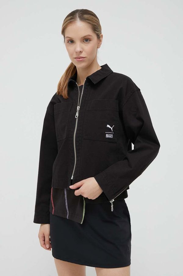 Puma Traper jakna Puma X The Ragged Priest za žene, boja: crna, za prijelazno razdoblje, oversize