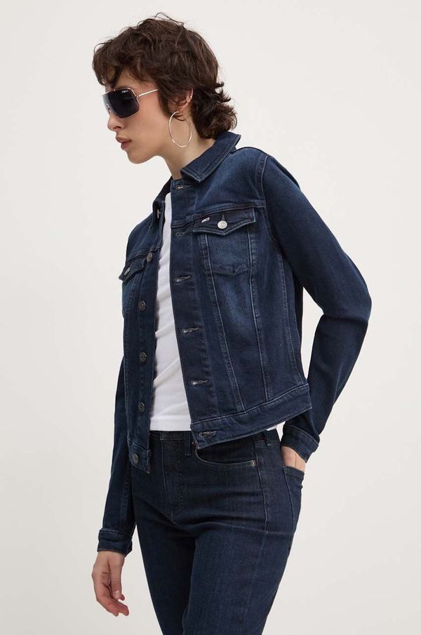 Tommy Jeans Traper jakna Tommy Jeans za žene, boja: tamno plava, za prijelazno razdoblje, DW0DW18554