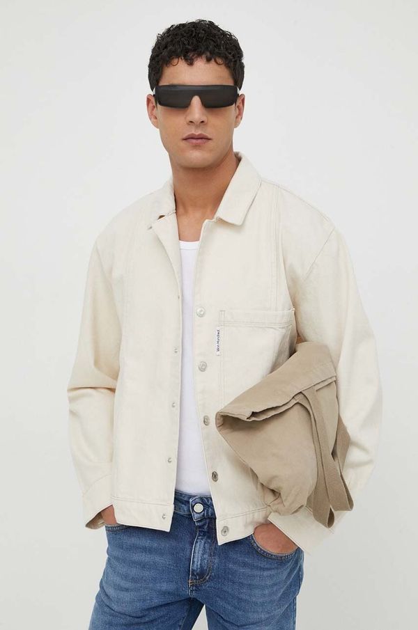 Won Hundred Traper jakna Won Hundred za muškarce, boja: bež, za prijelazno razdoblje, oversize