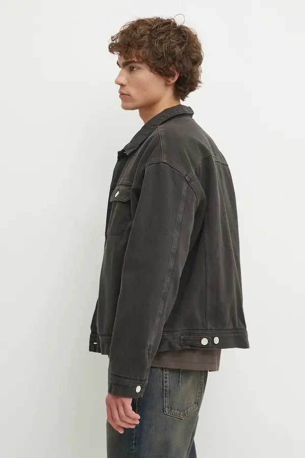 Won Hundred Traper jakna Won Hundred za muškarce, boja: siva, za prijelazno razdoblje, oversize, 3408-13055