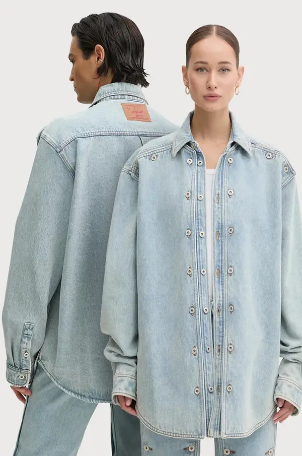 Y/Project Traper jakna Y/Project EVERGREEN SNAP OFF DENIM SHIRT