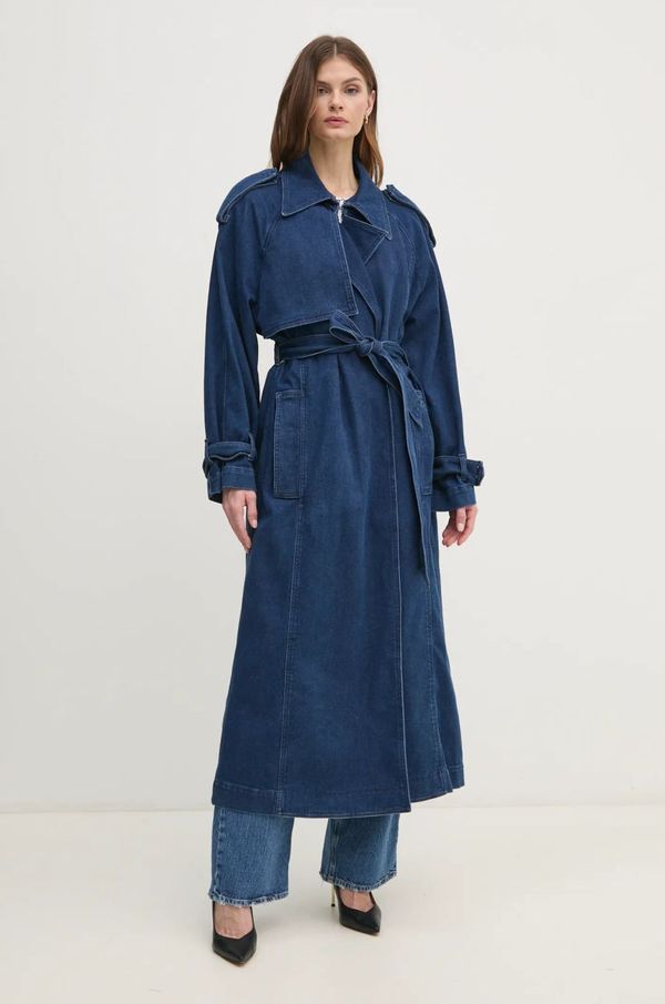 Ivy Oak Traper kaput Ivy Oak za žene, boja: tamno plava, za prijelazno razdoblje, kopčanje u dva reda, IO111144