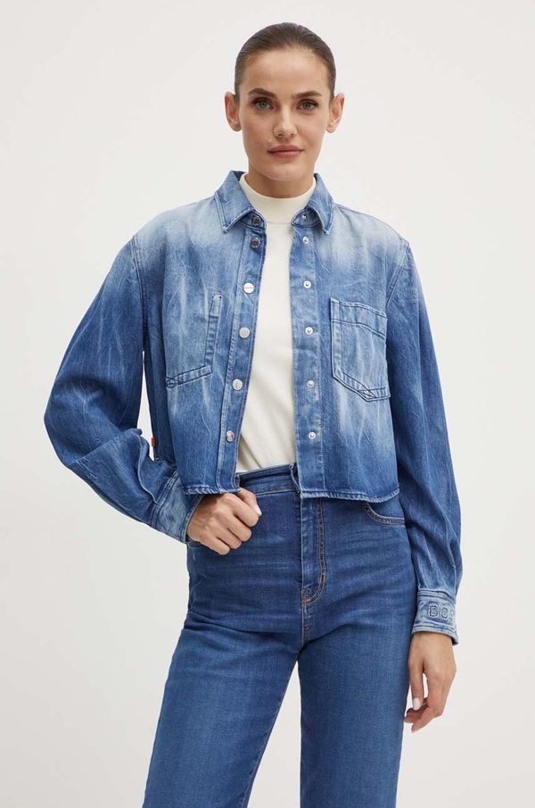 Boss Orange Traper košulja Boss Orange za žene, relaxed, s klasičnim ovratnikom, 50518242