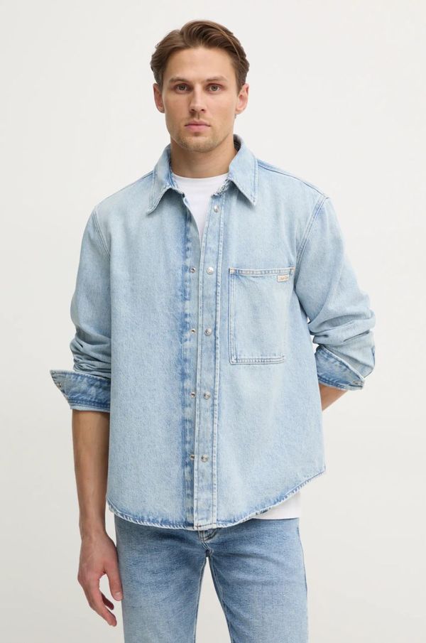 Calvin Klein Jeans Traper košulja Calvin Klein Jeans za muškarce, regular, s klasičnim ovratnikom, J30J327021