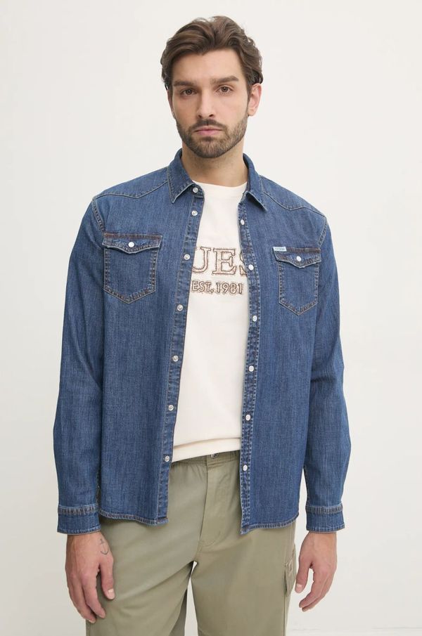 Guess Traper košulja Guess TRUCKEE za muškarce, regular, s klasičnim ovratnikom, M4YH02 D3PF6