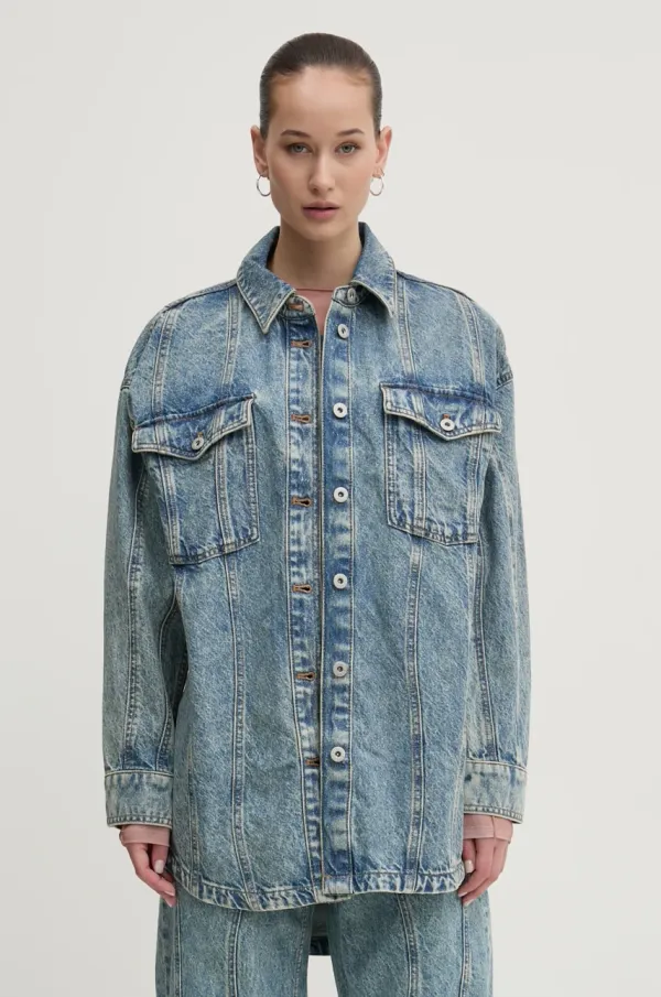 HUGO Blue Traper košulja Hugo Blue za žene, relaxed, s klasičnim ovratnikom, 50531715