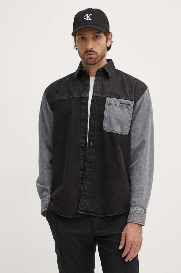 Joop! Traper košulja Joop! za muškarce, boja: crna, regular, s klasičnim ovratnikom, 30042479