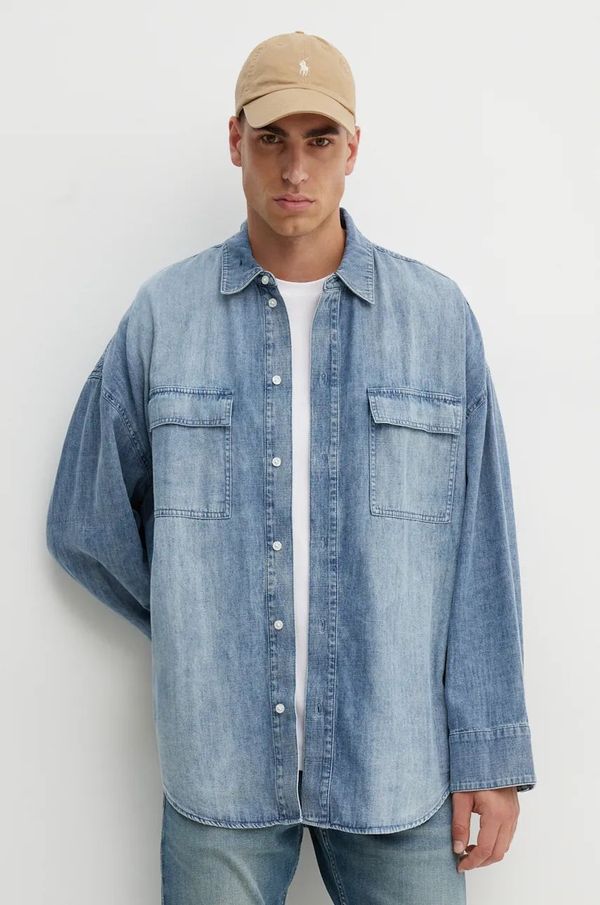 Michael Kors Traper košulja Michael Kors za muškarce, relaxed, s klasičnim ovratnikom, UF4409W1KQ