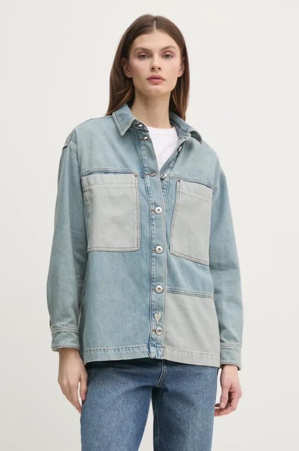 Mos Mosh Traper košulja Mos Mosh za žene, relaxed, s klasičnim ovratnikom, 168960