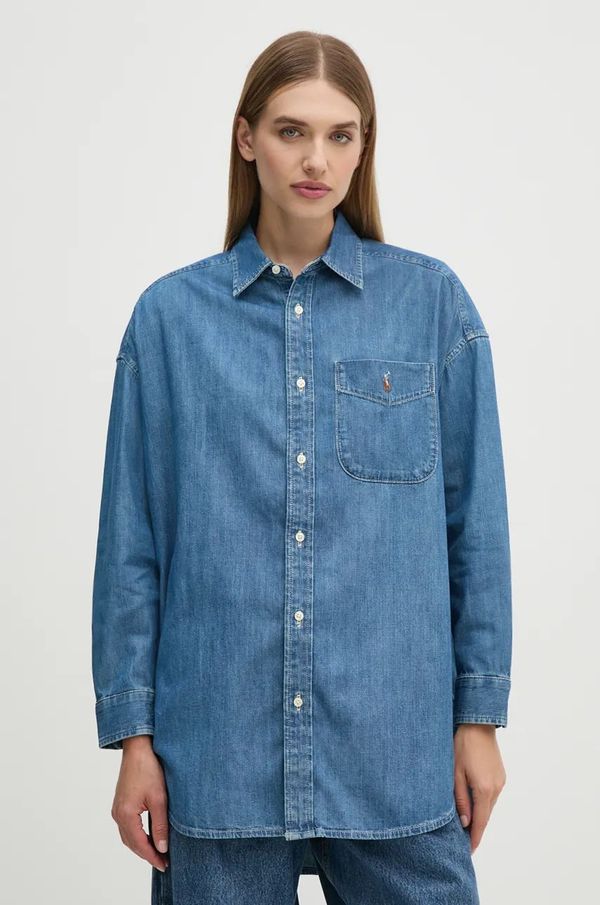 Polo Ralph Lauren Traper košulja Polo Ralph Lauren za žene, relaxed, s klasičnim ovratnikom, 211952262