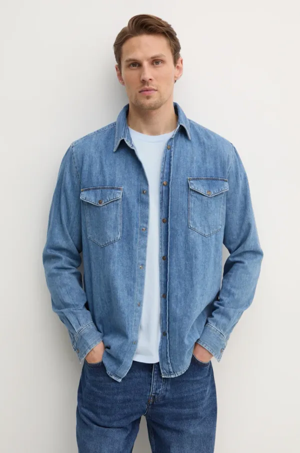 Sisley Traper košulja Sisley za muškarce, regular, s klasičnim ovratnikom, 53GESQ04G