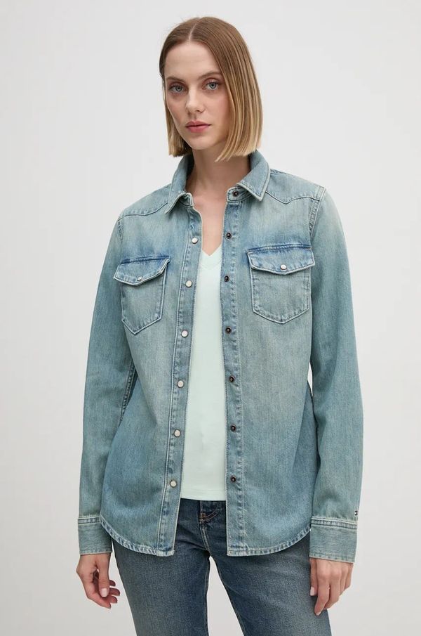 Tommy Hilfiger Traper košulja Tommy Hilfiger za žene, slim, s klasičnim ovratnikom, WW0WW42875