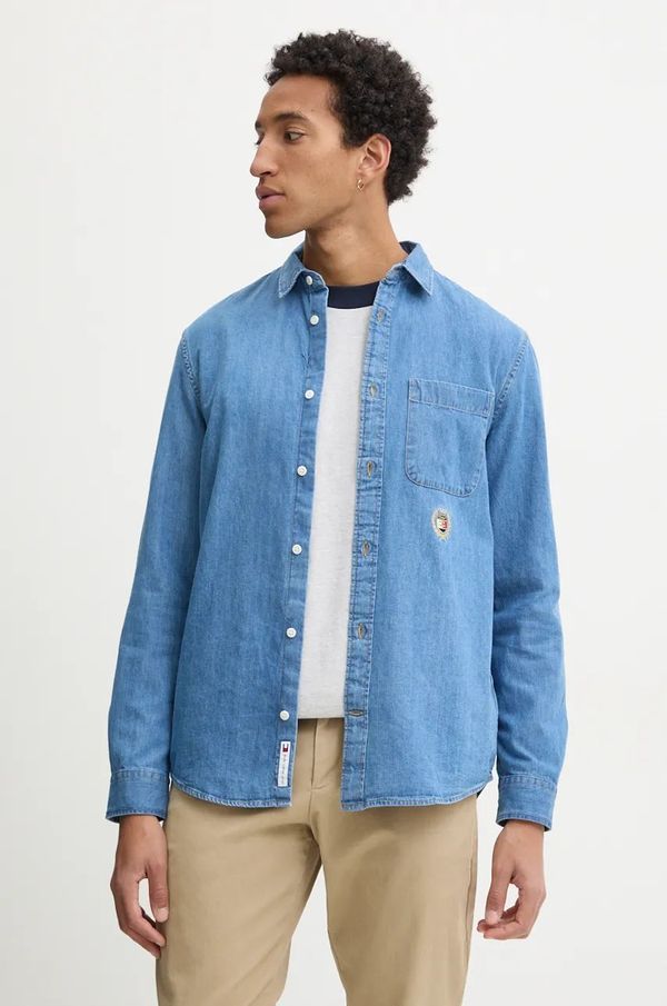 Tommy Jeans Traper košulja Tommy Jeans za muškarce, regular, s klasičnim ovratnikom, DM0DM20459