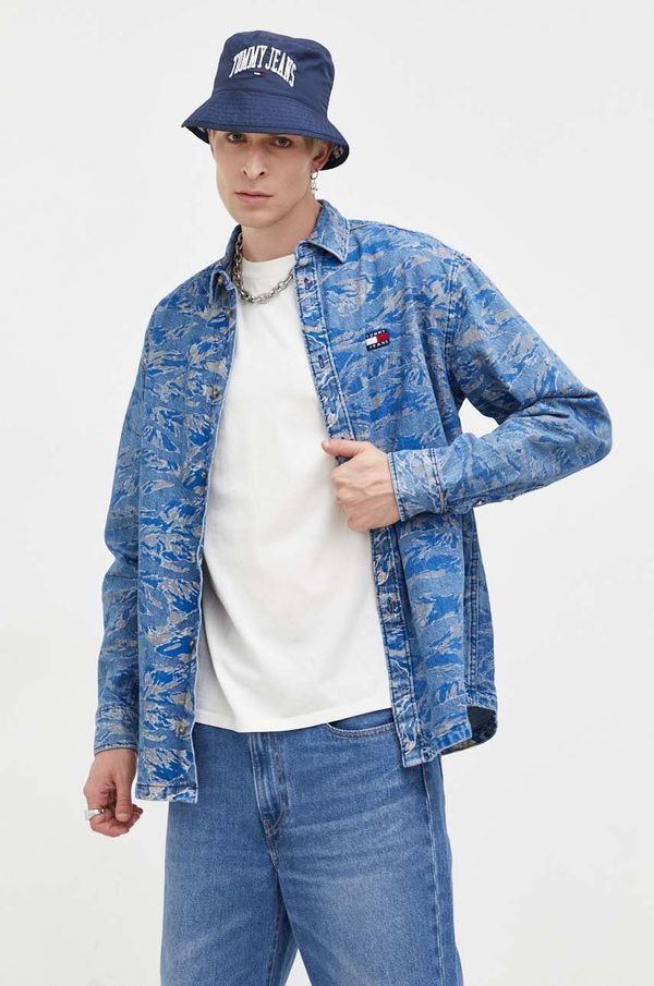 Tommy Jeans Traper košulja Tommy Jeans za muškarce, relaxed, s klasičnim ovratnikom