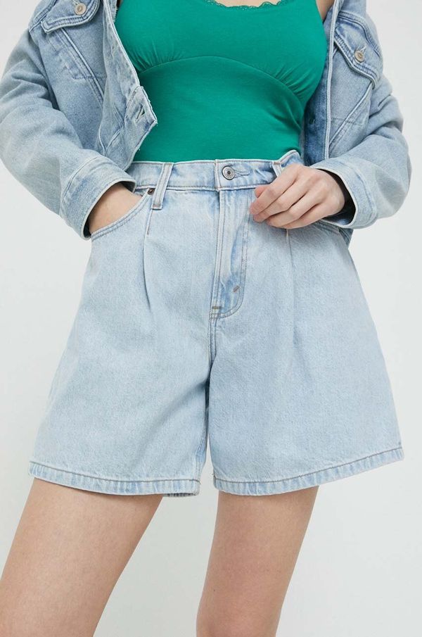 Abercrombie & Fitch Traper kratke hlače Abercrombie & Fitch za žene, glatki materijal, visoki struk