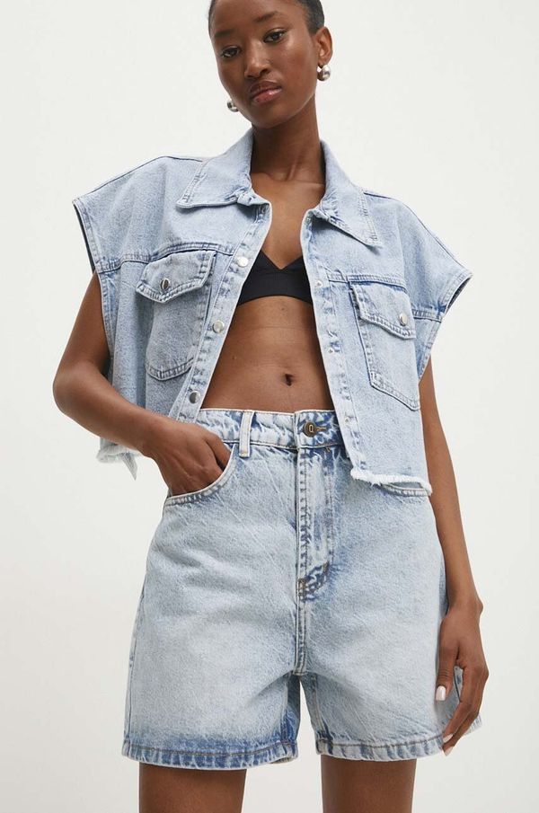 Answear Lab Traper kratke hlače Answear Lab za žene, bez uzorka, visoki struk